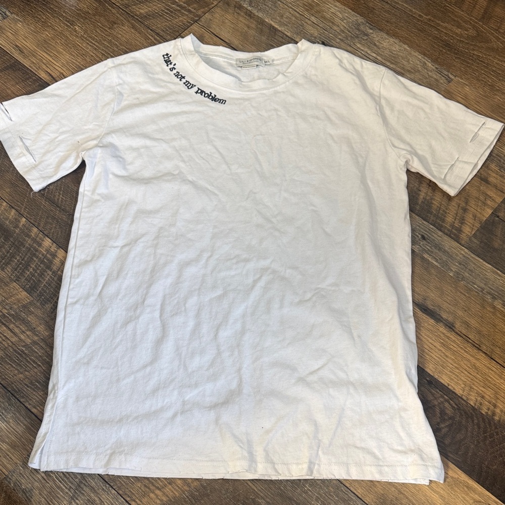 LILI SIDONIO | M/L that’s not my problem White Graphic T-Shirt